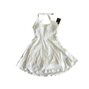 NWT Halara white athletic dress activewear tennis built in bra sz M